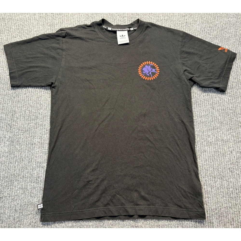 Adidas Originals Honoring Black Excellence Graphic T-Shirt Black Mens Small